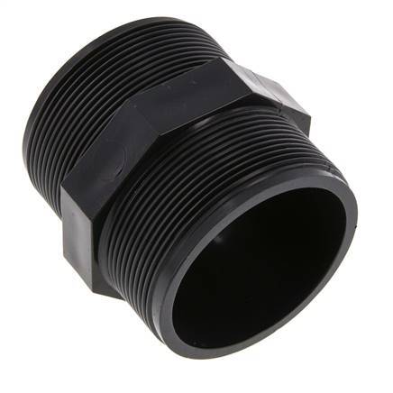 Mamelon double réducteur G2 1/2'' PVC-U 16bar (224.8psi) EN 1452-3