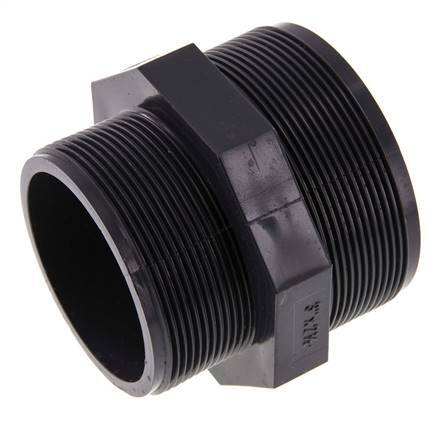 Reducing Double Nipple G2 1/2'' x G3'' PVC-U 16bar (224.8psi) EN 1452-3