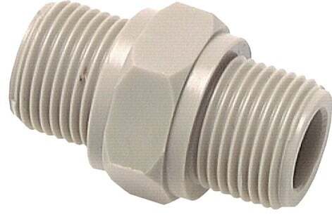Double Nipple G1 1/4'' PVDF 10bar (140.5psi) FDA 50mm Hex