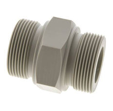 Mamelon double G1 1/2'' Polypropylène (pp) 10bar (140.5psi) FDA 55mm Hex