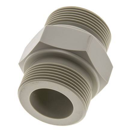 Mamelon double G1 1/2'' Polypropylène (pp) 10bar (140.5psi) FDA 55mm Hex