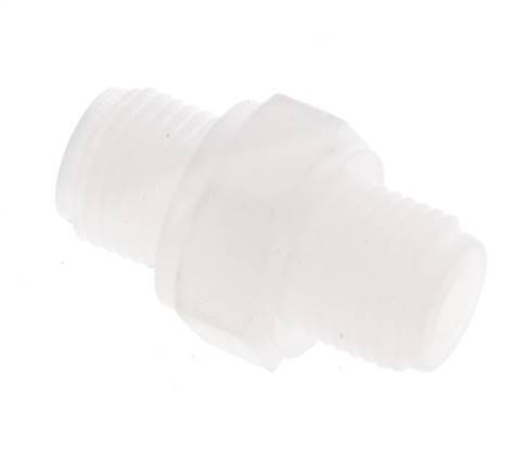 Double Nipple G1/8'' PVDF 10bar (140.5psi) FDA 14mm Hex
