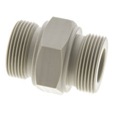 Raccord double G1 1/4'' Polypropylène (pp) 10bar (140.5psi) FDA 50mm Hex
