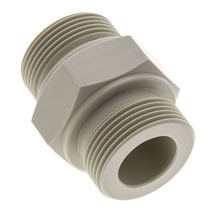 Raccord double G1 1/4'' Polypropylène (pp) 10bar (140.5psi) FDA 50mm Hex