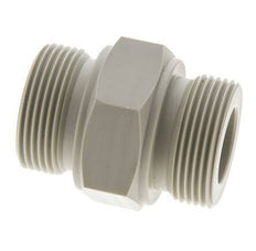 Raccord double G1 1/4'' Polypropylène (pp) 10bar (140.5psi) FDA 50mm Hex