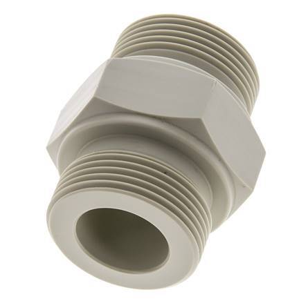 Raccord double G1 1/4'' Polypropylène (pp) 10bar (140.5psi) FDA 50mm Hex