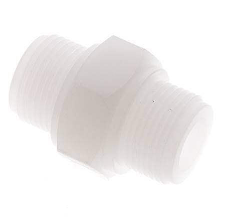 Mamelon double G3/4'' PVDF 10bar (140.5psi) FDA 36mm Hex