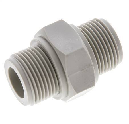 Mamelon double G3/4'' Polypropylène (pp) 10bar (140.5psi) FDA 36mm Hex