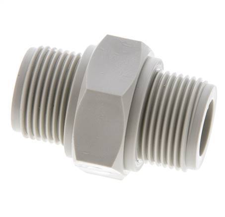 Mamelon double G3/4'' Polypropylène (pp) 10bar (140.5psi) FDA 36mm Hex