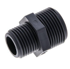 Mamelon double réducteur G1/2'' x G3/4'' Polypropylène (pp) 10bar (140.5psi) FDA 27mm Hex