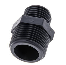 Mamelon double réducteur G1/2'' x G3/4'' Polypropylène (pp) 10bar (140.5psi) FDA 27mm Hex