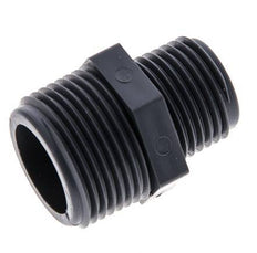 Mamelon double réducteur G1/2'' x G3/4'' Polypropylène (pp) 10bar (140.5psi) FDA 27mm Hex