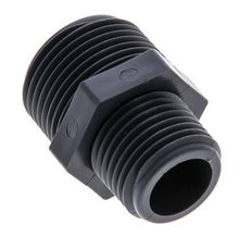 Mamelon double réducteur G1/2'' x G3/4'' Polypropylène (pp) 10bar (140.5psi) FDA 27mm Hex