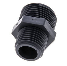 Mamelon double réducteur G1/2'' x G3/4'' Polypropylène (pp) 10bar (140.5psi) FDA 27mm Hex