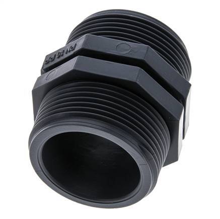 Mamelon double G1 1/2'' Polypropylène (pp) 10bar (140.5psi) FDA 54mm Hex