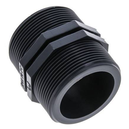Embout double G2'' Polypropylène (pp) 10bar (140.5psi) FDA 64mm Hex