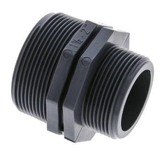 Reducing Double Nipple G1 1/2'' x G2'' Polypropylene (pp) 10bar (140.5psi) FDA 63mm Hex
