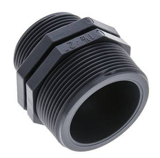 Reducing Double Nipple G1 1/2'' x G2'' Polypropylene (pp) 10bar (140.5psi) FDA 63mm Hex