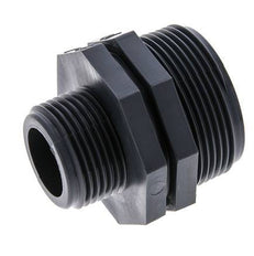 Mamelon double réducteur G1'' x G1 1/2'' Polypropylène (pp) 10bar (140.5psi) FDA 54mm Hex