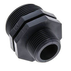 Mamelon double réducteur G1'' x G1 1/2'' Polypropylène (pp) 10bar (140.5psi) FDA 54mm Hex