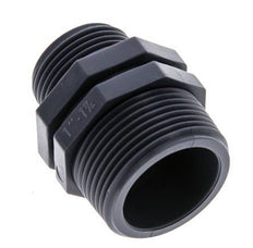 Mamelon double réducteur G1'' x G1 1/4'' Polypropylène (pp) 10bar (140.5psi) FDA 46mm Hex
