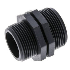 Mamelon double réducteur G1 1/4'' x G1 1/2'' Polypropylène (pp) 10bar (140.5psi) FDA 54mm Hex