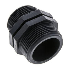 Reducing Double Nipple G1 1/4'' x G1 1/2'' Polypropylene (pp) 10bar (140.5psi) FDA 54mm Hex