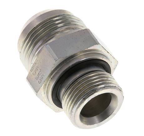 JIC Double Nipple G3/4'' x UN 1-5/16''-12 Acier NBR 170bar (2388.5psi)