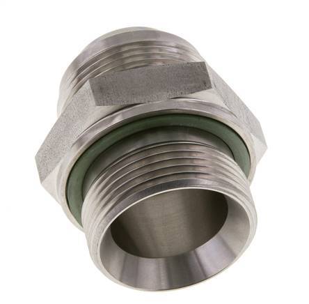 JIC Double Nipple G1 1/4'' x UN 1-5/8''-12 Acier inoxydable FKM 140bar (1967.0psi)