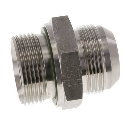 JIC Double Nipple G1 1/4'' x UN 1-5/8''-12 Acier inoxydable FKM 140bar (1967.0psi)