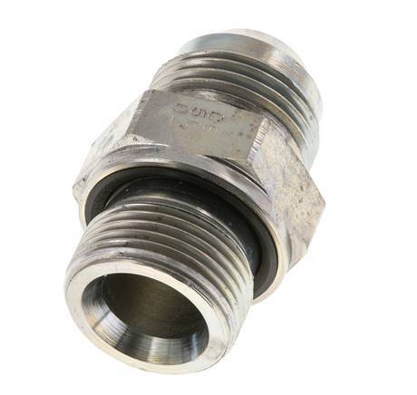 JIC Double Nipple G3/4'' x UN 1-1/16''-12 Acier NBR 210bar (2950.5psi)