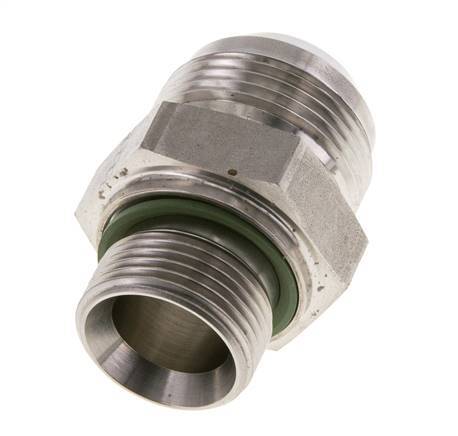 JIC Double Nipple G3/4'' x UN 1-5/16''-12 Acier inoxydable FKM 170bar (2388.5psi)