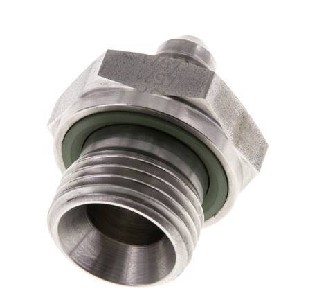 JIC Double Nipple G1/2'' x UNF 7/16''-20 Acier inoxydable FKM 310bar (4355.5psi)