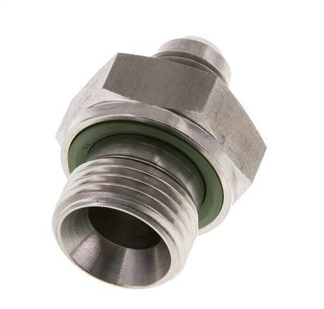 JIC Double Nipple G1/2'' x UNF 9/16''-18 Acier inoxydable FKM 275bar (3863.75psi)