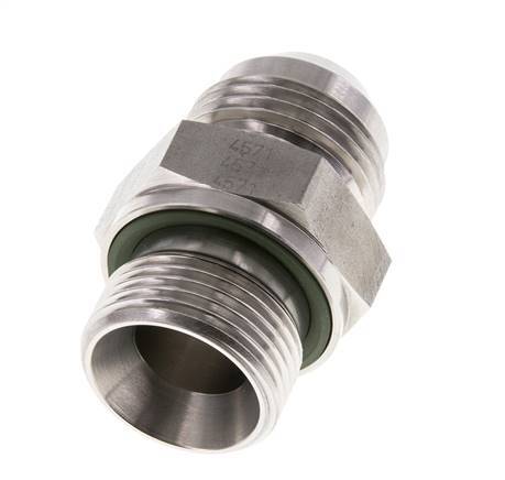 JIC Double Nipple G3/4'' x UN 1-1/16''-12 Acier inoxydable FKM 210bar (2950.5psi)