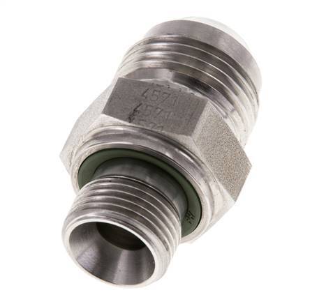JIC Double Nipple G3/8'' x UNF 7/8''-14 Acier inoxydable FKM 210bar (2950.5psi)