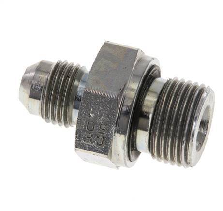 JIC Double Nipple G3/8'' x UNF 1/2''-20 Steel NBR 275bar (3863.75psi) [2 Pieces]