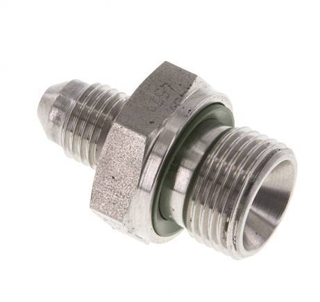 JIC Double Nipple G3/8'' x UNF 7/16''-20 Acier inoxydable FKM 310bar (4355.5psi)
