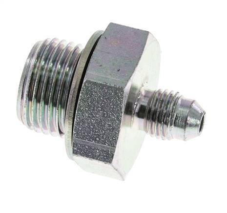 JIC Double Nipple G1/2'' x UNF 7/16''-20 Steel NBR 310bar (4355.5psi)