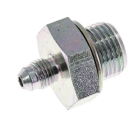 JIC Double Nipple G1/2'' x UNF 7/16''-20 Acier NBR 310bar (4355.5psi)