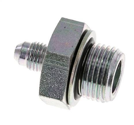 JIC Double Nipple G1/2'' x UNF 7/16''-20 Acier NBR 310bar (4355.5psi)
