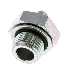 JIC Double Nipple G1/2'' x UNF 7/16''-20 Acier NBR 310bar (4355.5psi)