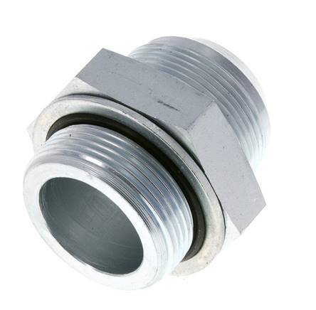 JIC Double Nipple G1 1/2'' x UN 1-7/8''-12 Acier NBR 105bar (1475.25psi)