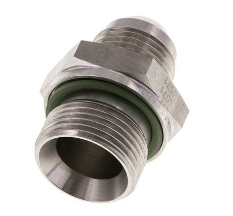 JIC Double Nipple G3/4'' x UNF 7/8''-14 Acier inoxydable FKM 210bar (2950.5psi)