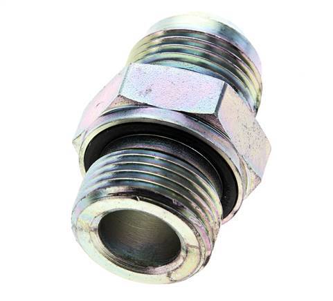 JIC Double Nipple M27 X 2 x UN 1-1/16''-12 Acier NBR 210bar (2950.5psi)