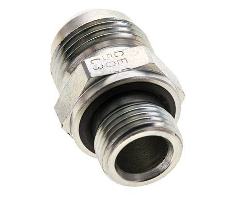 JIC Double Nipple M18 X 1.5 x UNF 7/8''-14 Acier NBR 210bar (2950.5psi)
