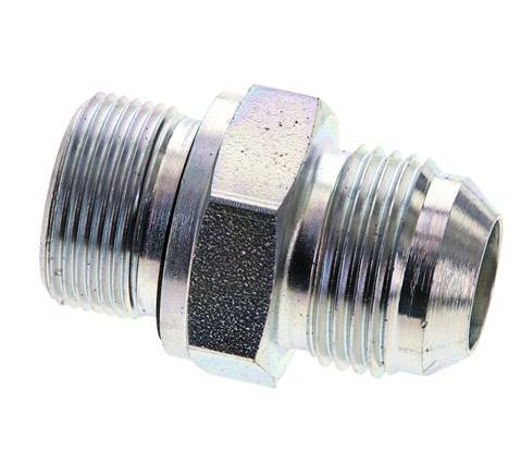 JIC Double Nipple M26 X 1.5 x UN 1-1/16''-12 Steel NBR 210bar (2950.5psi)