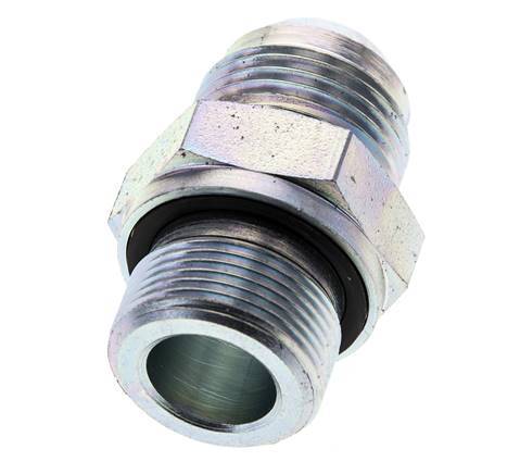 JIC Double Nipple M26 X 1.5 x UN 1-1/16''-12 Acier NBR 210bar (2950.5psi)