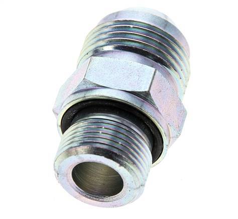 JIC Double Nipple M22 X 1.5 x UN 1-1/16''-12 Acier NBR 210bar (2950.5psi)