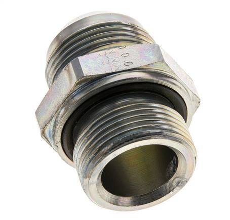 JIC Double Nipple M33 X 2 x UN 1-5/16''-12 Acier NBR 170bar (2388.5psi)